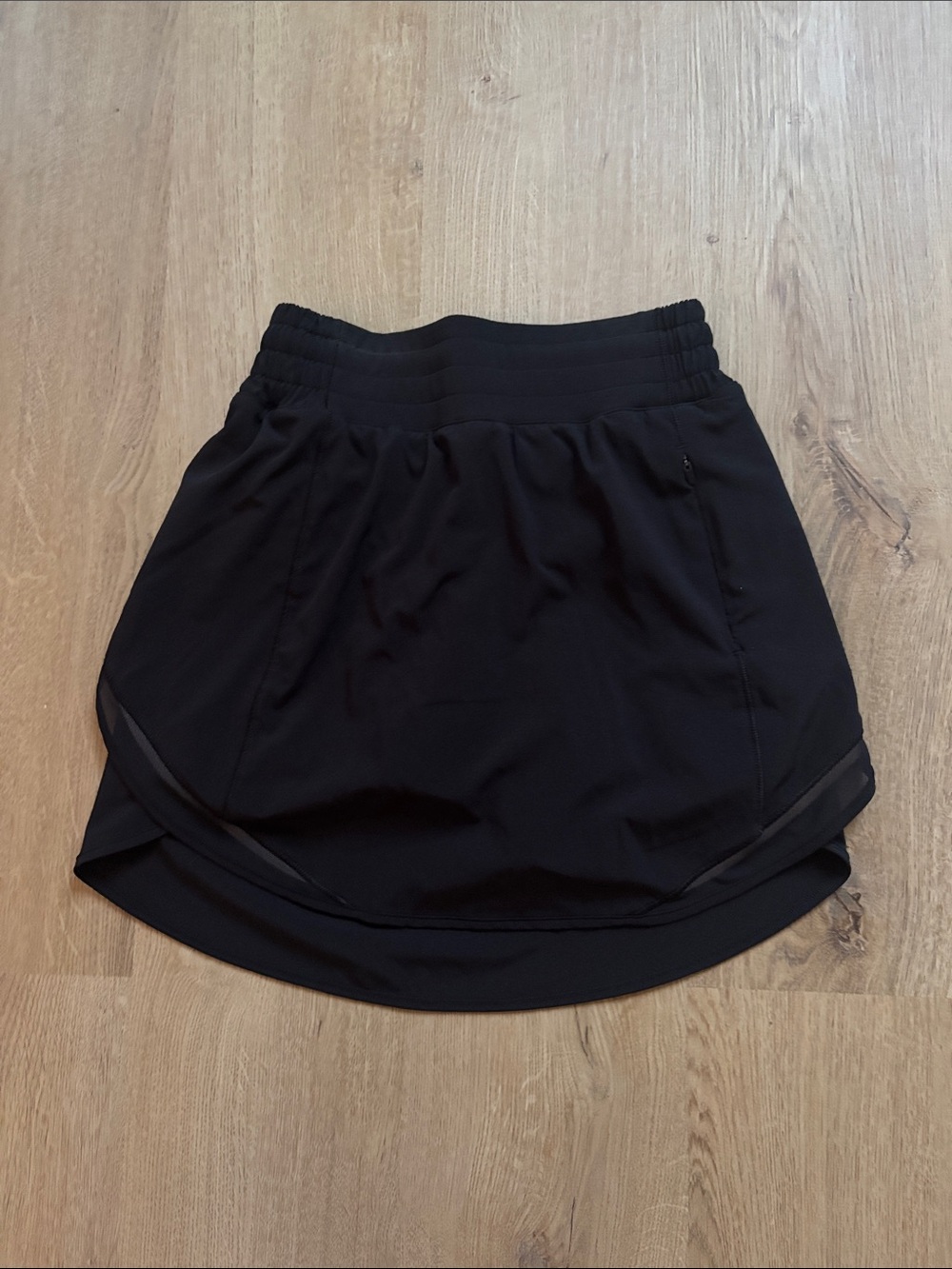 lululemon athletica Black Overlap Athletic Skirt